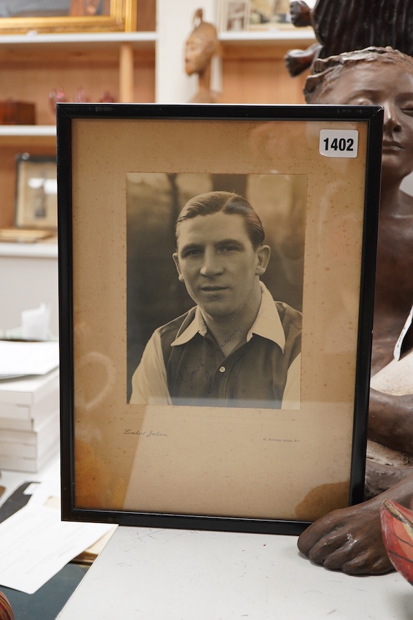 An autographed Ted Drake photograph (Arsenal footballer 1934-1945)